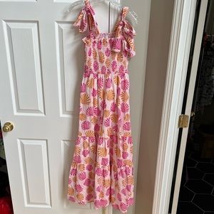 Pink and Orange Maxi Dress